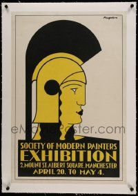 6t116 SOCIETY OF MODERN PAINTERS EXHIBITION linen 20x29 English art exhibition '20s Hagedorn art!