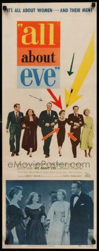 6w020 ALL ABOUT EVE insert '50 Bette Davis & Anne Baxter classic, young Marilyn Monroe shown!