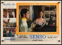 6w119 SENSO Italian 20x27 pbusta '54 Luchino Visconti's Senso, c/u of Alida Valli & Farley Granger