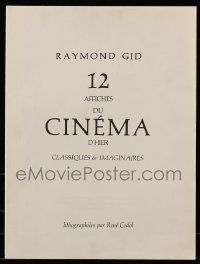 6w052 12 AFFICHES DU CINEMA signed French 12x17 art portfolio '79 Raymond Gid's best posters, 25/40