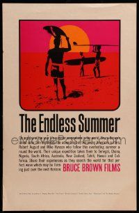 6w147 ENDLESS SUMMER 11x17 special '67 Bruce Brown, John Van Hamersveld art, predates the 1sheet!