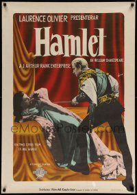 6w154 HAMLET Swedish '49 Laurence Olivier in William Shakespeare classic, Best Picture winner!