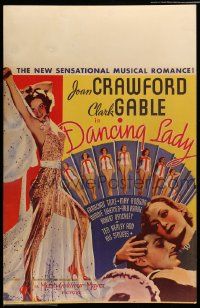 6w040 DANCING LADY WC '33 full-length sexy image of Joan Crawford & with Gable, 3 Stooges, rare!