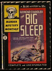 6x065 BIG SLEEP paperback book '42 Raymond Chandler, Murder Mystery Monthly #7 with illustrations!