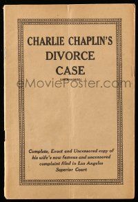 6x229 CHARLIE CHAPLIN'S DIVORCE CASE softcover book '27 the now famous & uncensored complaint!
