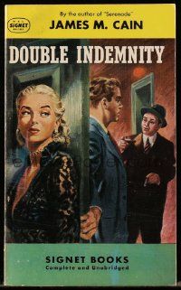 6x070 DOUBLE INDEMNITY Signet paperback book '50 the classic noir story written by James M. Cain!