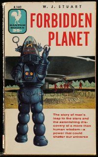 6x074 FORBIDDEN PLANET paperback book '56 story of man's leap to the stars & astonishing discovery!