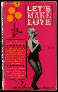 6x077 LET'S MAKE LOVE paperback book '60 great tie-in book for the Marilyn Monroe movie!