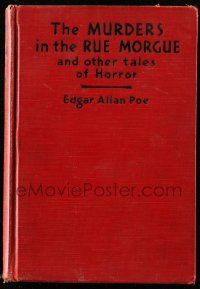 6x163 MURDERS IN THE RUE MORGUE hardcover book '32 Edgar Allan Poe's story w/Lugosi movie scenes!