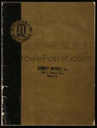 6x014 MONOGRAM PICTURES 1931-32 campaign book '31 Midnight Patrol, Isle of Hunted Men & more!