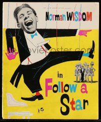 6x370 FOLLOW A STAR English pressbook '59 wacky Norman Wisdom & sexy showgirls!