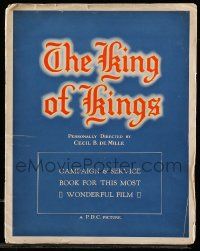 6x371 KING OF KINGS English pressbook '27 Cecil B. DeMille epic, elaborate & full color!