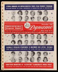 6x025 DYNAMO spiral-bound campaign book December 1961 about their upcoming movies for 2 years!