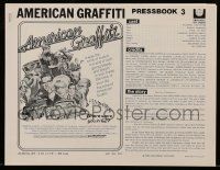 6x402 AMERICAN GRAFFITI pressbook '73 George Lucas teen classic, it was the time of your life!