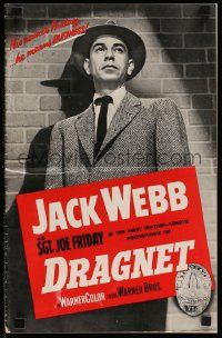6x527 DRAGNET pressbook '54 Jack Webb as detective Joe Friday as you've never seen him before!