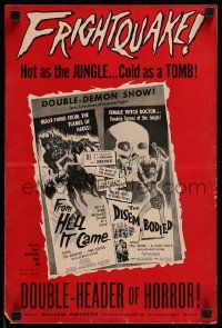 6x567 FROM HELL IT CAME/DISEMBODIED pressbook '57 horror hot as the JUNGLE, cold as a TOMB!
