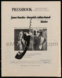 6x669 KLUTE pressbook '71 Donald Sutherland helps intended murder victim & call girl Jane Fonda!