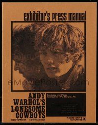 6x694 LONESOME COWBOYS pressbook '68 Andy Warhol surreal western, Joe Dallesandro