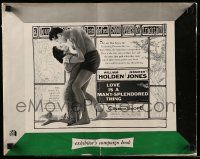 6x700 LOVE IS A MANY-SPLENDORED THING pressbook '55 William Holden romances Jennifer Jones!
