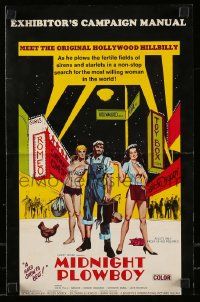 6x726 MIDNIGHT PLOWBOY pressbook '71 hillbilly sex in Hollywood, Midnight Cowboy parody!