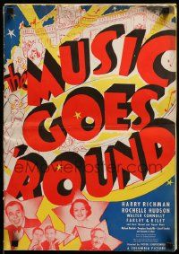 6x744 MUSIC GOES ROUND pressbook '36 Harry Richman, Rochelle Hudson, Walter Connolly, musical!