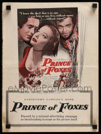 6x796 PRINCE OF FOXES pressbook '49 Orson Welles, Tyrone Power protects pretty Wanda Hendrix!