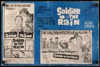 6x868 SOLDIER IN THE RAIN pressbook '64 misfit soldiers Steve McQueen & Jackie Gleason!