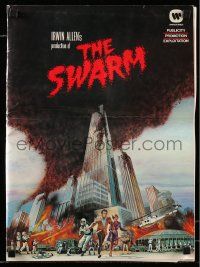 6x896 SWARM pressbook '78 directed by Irwin Allen, cool art of killer bee attack by C.W. Taylor!