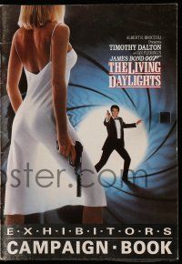 6x375 LIVING DAYLIGHTS English pressbook '87 Timothy Dalton as James Bond, Brian Bysouth art montage