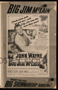 6x444 BIG JIM McLAIN pressbook '52 Uncle Sam said Go Get 'Em & John Wayne was the man they sent!