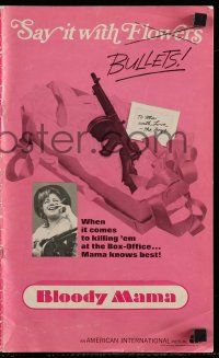 6x460 BLOODY MAMA pressbook '70 Roger Corman, AIP, crazy Shelley Winters says it with bullets!