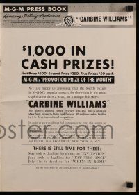 6x476 CARBINE WILLIAMS pressbook '52 James Stewart in the title role, Jean Hagen, Wendell Corey