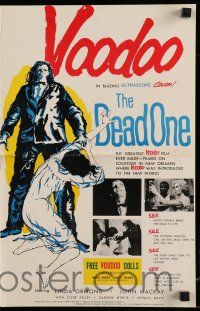 6x501 DEAD ONE pressbook '60 directed by Barry Mahon, exotic voodoo rituals, wild artwork!
