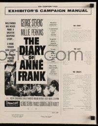 6x511 DIARY OF ANNE FRANK pressbook '59 Millie Perkins as Jewish girl in hiding in World War II!