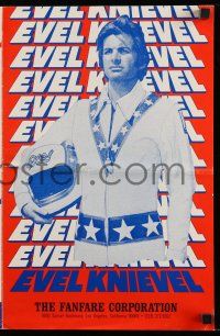 6x534 EVEL KNIEVEL pressbook '71 great images of George Hamilton as THE daredevil!