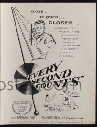 6x535 EVERY SECOND COUNTS pressbook '57 three unsuspecting people come closer to violent death!
