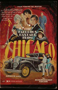 6x538 FABULOUS BASTARD FROM CHICAGO pressbook '69 great art, gangster sexploitation movie!