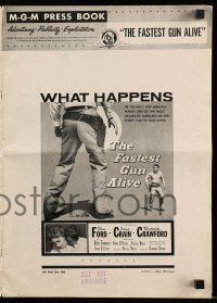 6x541 FASTEST GUN ALIVE pressbook '56 cowboy Glenn Ford, Jeanne Crain, Broderick Crawford