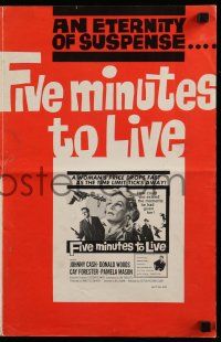 6x552 FIVE MINUTES TO LIVE pressbook '61 first Johnny Cash movie, an eternity of suspense!