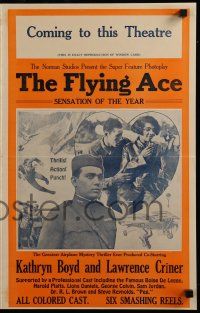 6x554 FLYING ACE pressbook '26 cool all-black aviation, the greatest airplane thriller ever produced