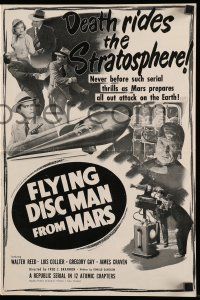 6x555 FLYING DISC MAN FROM MARS pressbook '50 Republic sci-fi serial, death rides the stratosphere!