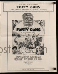 6x560 FORTY GUNS pressbook '57 Barbara Stanwyck & Barry Sullivan, directed by Samuel Fuller!
