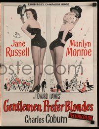 6x574 GENTLEMEN PREFER BLONDES pressbook '53 art of super sexy Marilyn Monroe & Jane Russell!