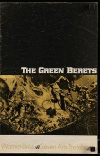 6x599 GREEN BERETS pressbook '68 John Wayne, David Janssen, Jim Hutton, cool Vietnam War art!