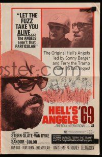 6x611 HELL'S ANGELS '69 pressbook '69 motorcycle biker gang in the rumble that rocked Las Vegas!