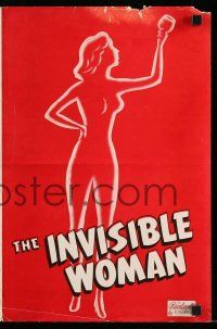 6x650 INVISIBLE WOMAN pressbook R48 different art of naked invisible Virginia Bruce & Barrymore!
