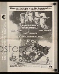 6x767 ONCE UPON A TIME IN THE WEST pressbook '69 Sergio Leone, Cardinale, Fonda, Bronson, Robards
