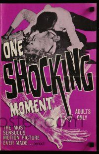 6x770 ONE SHOCKING MOMENT pressbook '65 the most sensuous picture ever made, Ted V. Mikels!