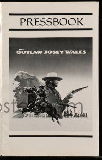 6x775 OUTLAW JOSEY WALES pressbook '76 director & star Clint Eastwood is an army of one!