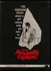 6x783 PASSIONATE DEMONS pressbook '62 the shocking truth about a girl whose only sin was to love!